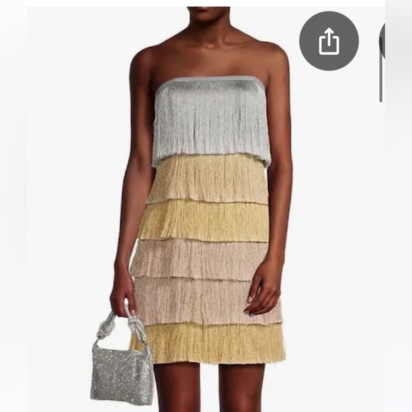 Milly Nuoir Metallic Fringe Minidress - Picture 4 of 10